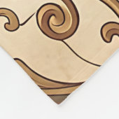 Lavendel Rozemarijn Gouden Scroll Patroon Fleece Deken (Hoek)