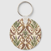 Lavendel Rozemarijn Gouden Scroll Patroon Sleutelhanger (Achterkant)