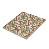 Lavendel Rozemarijn Gouden Scroll Patroon Tegeltje (Zijkant)