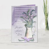 Lavendel & Rozemarijn Waterverf Moederdag Kaart (Voorkant)