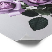 Lavendel Rozen Bloemenkunst Print Poster (Hoek)