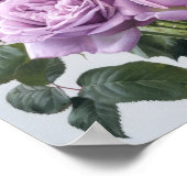 Lavendel Rozen Bloemenkunst Print Poster (Hoek)