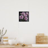 Lavendel Rozen Bloemenkunst Print Poster (Keuken)