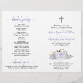 Lavendel Rozen & Bloesems Katholieke bruiloft prog (Voorkant)