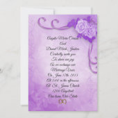 Lavendel rozen Huwelijksuitnodigingen, elegant Kaart (Voorkant)