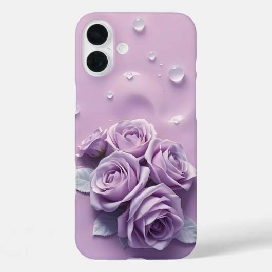 Lavendel Rozen op Lila Mist iPhone Case (Achterkant)