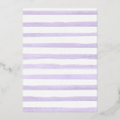 Lavendel Rozen Pompoen Bruidsdouche Folie Uitnodiging (Achterkant)