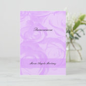 Lavendel Rozen Quinceanera Invitation Kaart (Staand voorkant)
