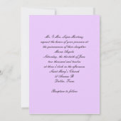 Lavendel Rozen Quinceanera Invitation Kaart (Achterkant)