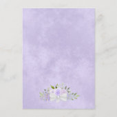 Lavendel Rozen rustieke Boho chique bruiloft Detai Informatiekaartje (Achterkant)