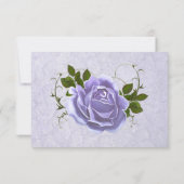 Lavendel Rozen Uitgenodigde RSVP-kaart RSVP Kaartje (Achterkant)