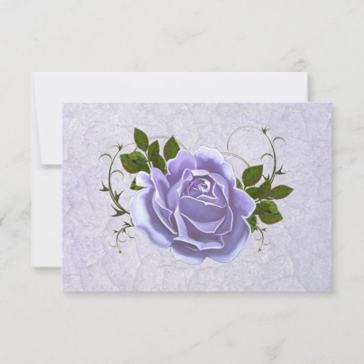 Lavendel Rozen Uitgenodigde RSVP-kaart RSVP Kaartje (Achterkant)