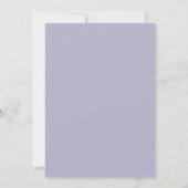 Lavendel Rozenkrans Bruiloft Kaart (Achterkant)