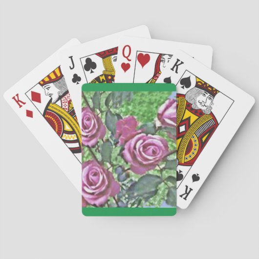 Lavendel Rozenstruik Pokerkaarten (Achterkant)