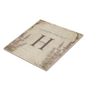 lavendel rustieke boerderij familie initiaal tegeltje (Zijkant)