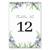 Lavendel Rustieke Boom Zitplaats Plan Huwelijk Kaart (Achterkant)