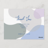 Lavendel Rustieke Paarse Bloemen Huwelijk Dank u Briefkaart (Achterkant)