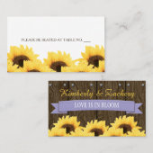 LAVENDEL RUSTIEKE ZONNEBLOEM ZITPLAATS KAART PLAATSKAARTJE (Voorkant / Achterkant)