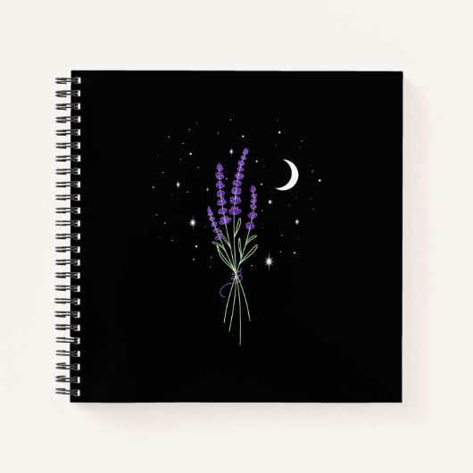 Lavendel 's nachts notitieboek (Voorkant)