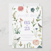 Lavendel Sage Garden Save the Date Kaart (Voorkant)