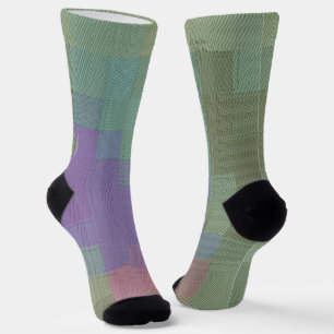Lavendel Sage Plaid Sokken