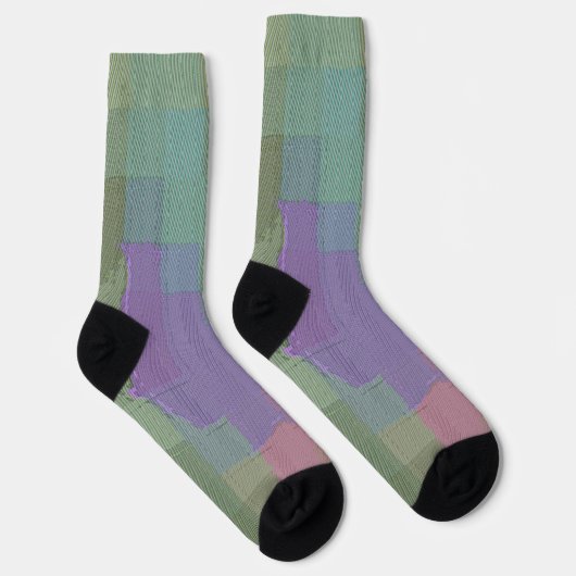 Lavendel Sage Plaid Sokken (Rechts)