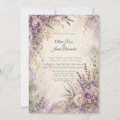 Lavendel Salie Bruiloft | Rustieke Boho Chic Kaart (Voorkant)