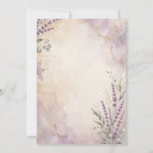 Lavendel Salie Bruiloft | Rustieke Boho Chic Kaart (Achterkant)