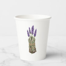Lavendel Salie Bundel Boho Papieren Bekers