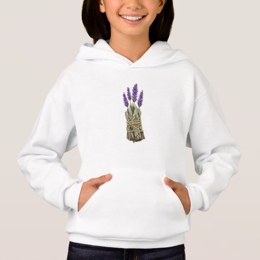 Lavendel Salie Bundel Meisjes Hoodie Boho (Voorkant)