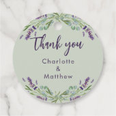 Lavendel salie groen Liefde is Zoet huwelijksgunst Bedankjes Labels (Achterkant)
