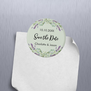 Lavendel salie groene bruiloft Save the Date magne Magneet
