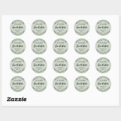 Lavendel salie groene bruiloft Save the Date Ronde Sticker (Vel)