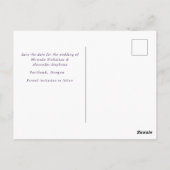 Lavendel Save The Date bloemig paars en groen Briefkaart (Achterkant)