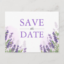 Lavendel Save the Date Briefkaart Elegant Paarse