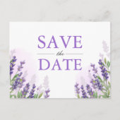Lavendel Save the Date Briefkaart Elegant Paarse (Voorkant)