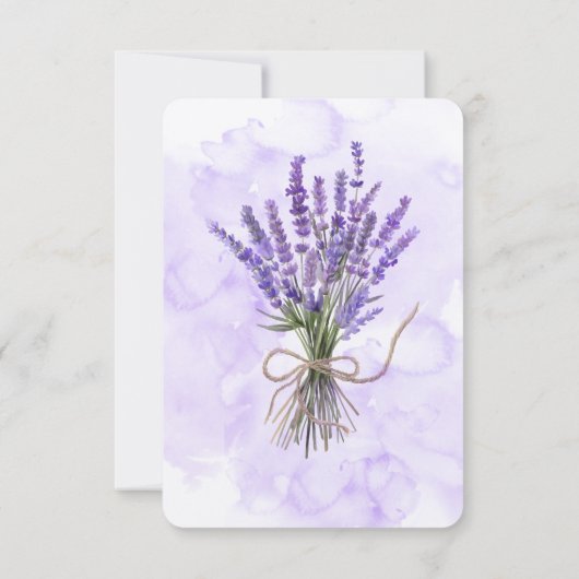 Lavendel Save The Date Kaart (Achterkant)