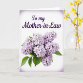 Lavendel Schoonmoeder Kaart (Gele Bloem)