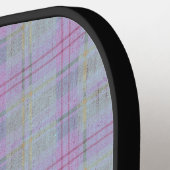 Lavendel Schotse Strepen Harmonie Pickleball Paddle (Links Detail)