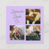 Lavendel Schrift Zakelijke Visitekaartje QR-code S (Voorkant)