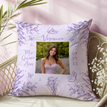 Lavendel Scribble Foto Quinceanera Keepsake