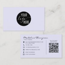 Lavendel Script Professioneel Bedrijfslogo QR Code