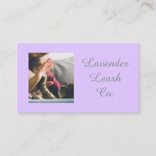 Lavendel Script Visitekaartje QR Code Service Menu (Voorkant)