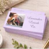 Lavendel Script Visitekaartje QR Code Service Menu