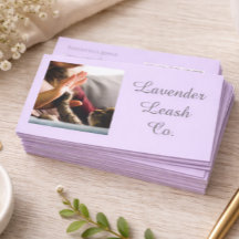 Lavendel Script Visitekaartje QR Code Service Menu