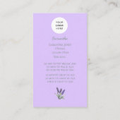 Lavendel Script Zakelijke Kaart QR Code Service Me Visitekaartje (Achterkant)