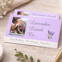 Lavendel Script Zakelijke Kaart QR Code Service Me