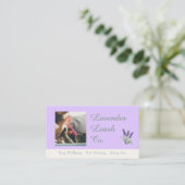 Lavendel Script Zakelijke Kaart QR Code Service Me Visitekaartje (Staand voorkant)