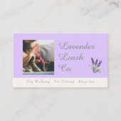 Lavendel Script Zakelijke Kaart QR Code Service Me Visitekaartje (Voorkant)
