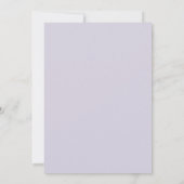 Lavendel Serene Bloemige Bruiloft Kaart (Achterkant)